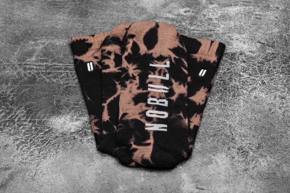 Calcetín Nobull Crew (tie-dye) Negro