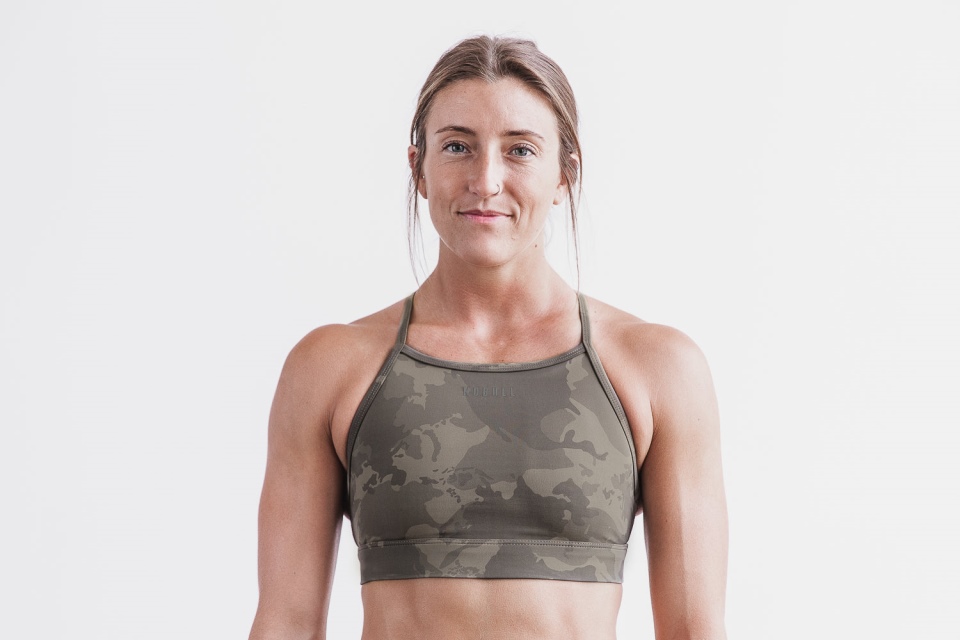 Sujetador Deportivo De Cuello Alto Nobull (camuflaje Continental) Rock