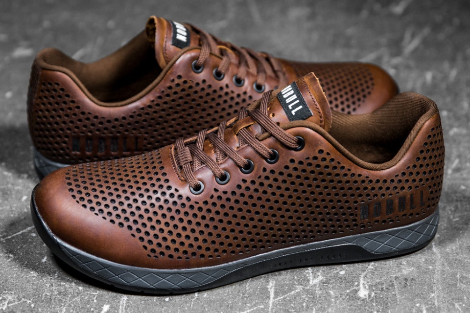 Deportivas De Hombre Nobull En Piel Gris Café