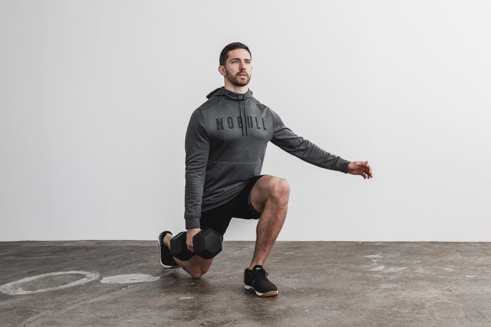 Sudadera Con Capucha Nobull Hombre Carbón