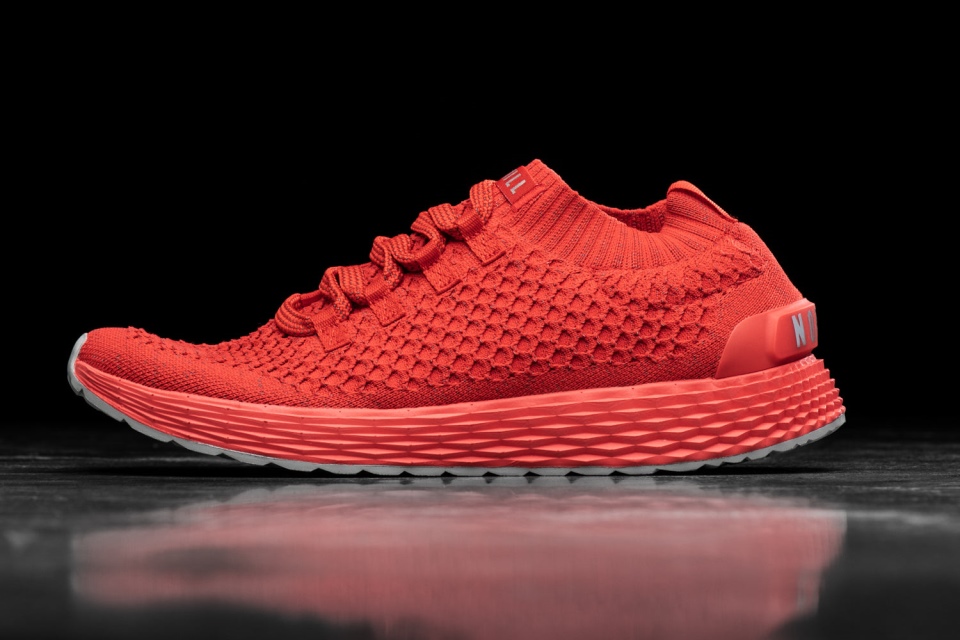 Corredor De Punto De Hombre Nobull Rojo Brillante Reflectante