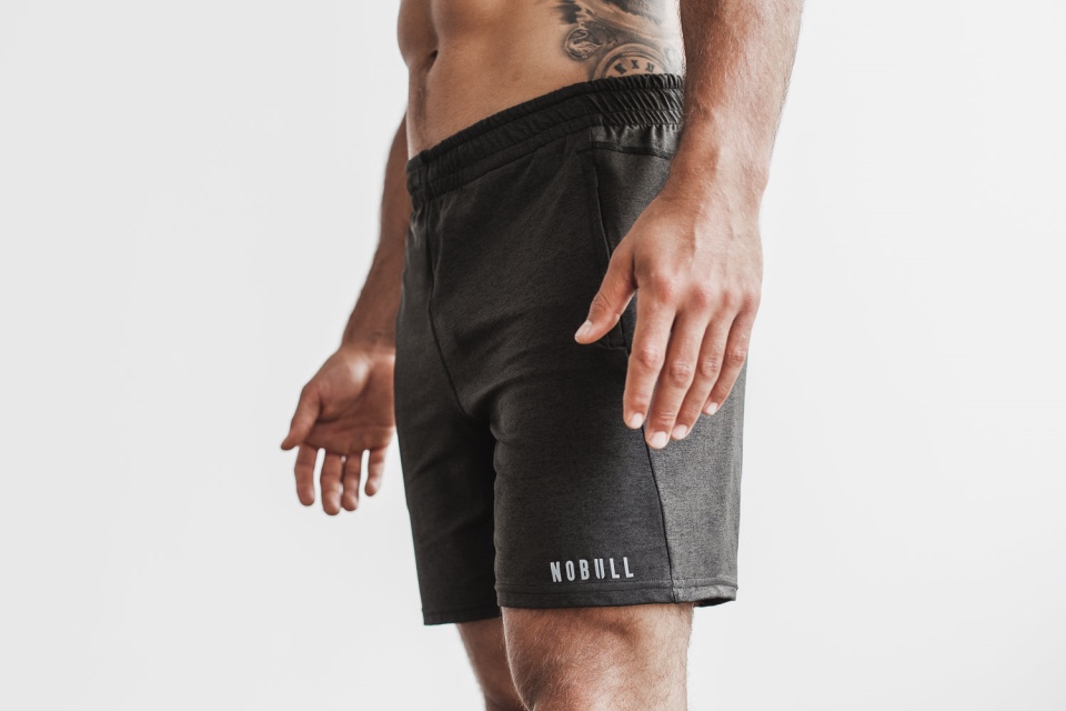 Pantalón Corto De Punto Ligero Nobull Para Hombre 7" Negro