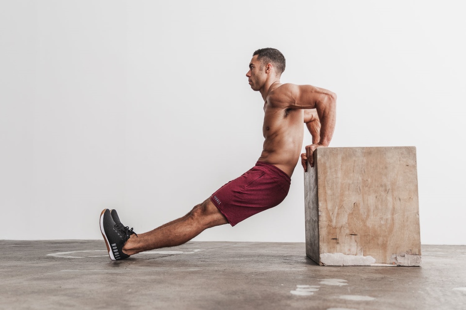Pantalón Corto De Punto Ligero Nobull Para Hombre De 7" Vino