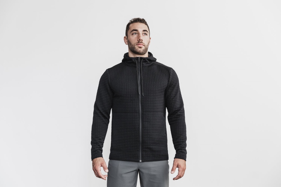 Chaqueta Acolchada De Hombre Nobull Negra Con Cremallera
