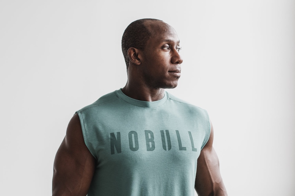 Camiseta Sin Mangas De Hombre Nobull (colores De Temporada) Aceite