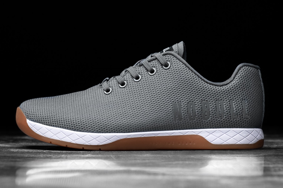 Zapatillas Hombre Nobull Gris Oscuro Blanco Chicle