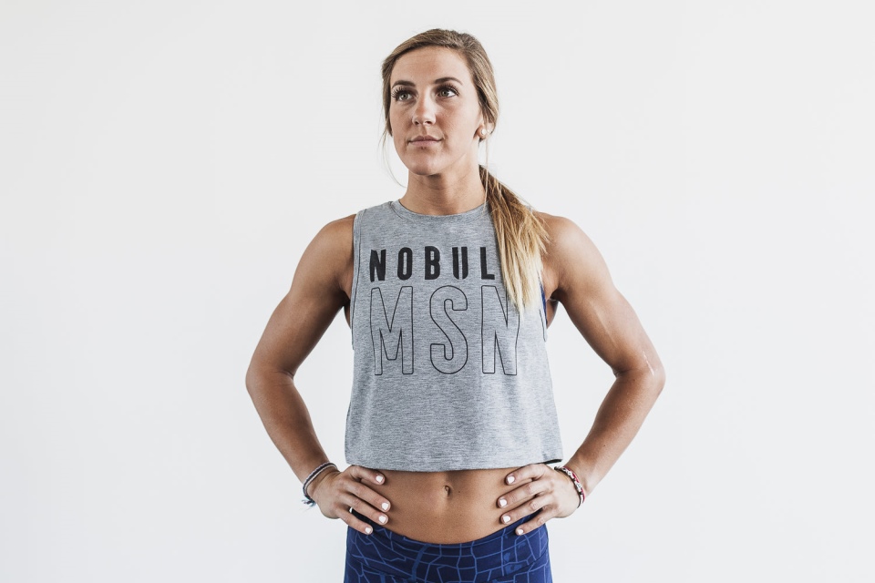 Camiseta Sin Mangas De Mujer Nobull (madison) Gris