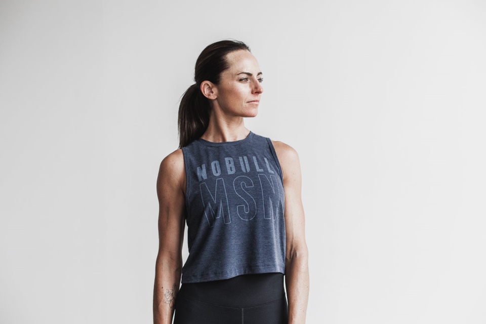 Camiseta Sin Mangas De Mujer Nobull (madison) Azul Marino